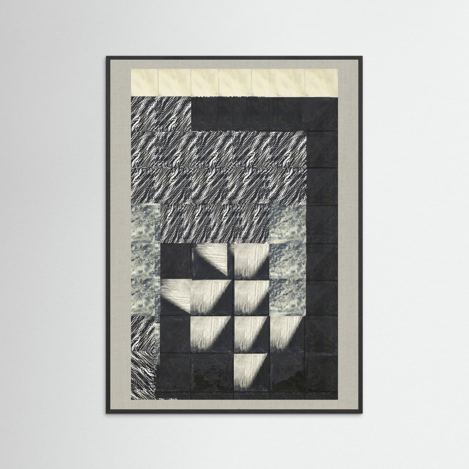 Black Wood Textured Tides 2 Poster