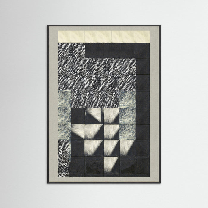 Black Wood Textured Tides 2 Poster