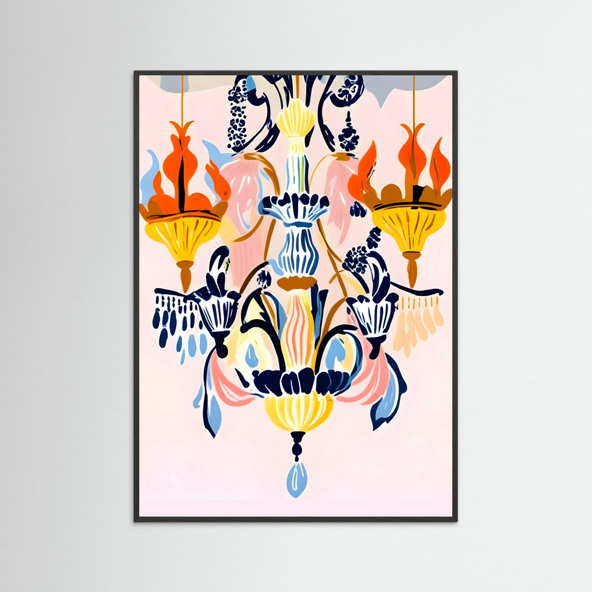 Black Wood The Chandelier Poster