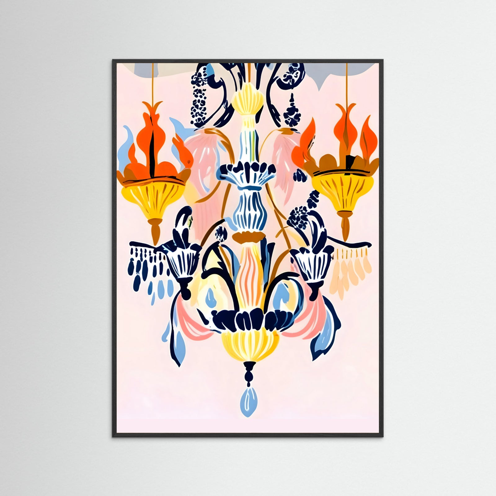 Black Wood The Chandelier Poster