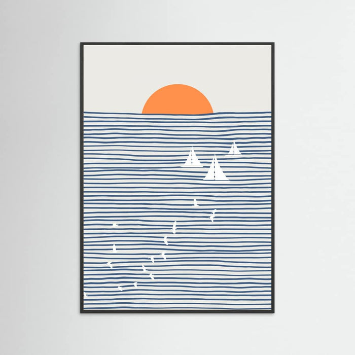 Three White Sails Poster – poster and art print