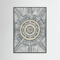 Black Wood Tribal Sun Poster