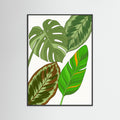 Black Wood Tropical Fronds Cascade