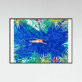 Black Wood Tropical Jungle Pool Poster