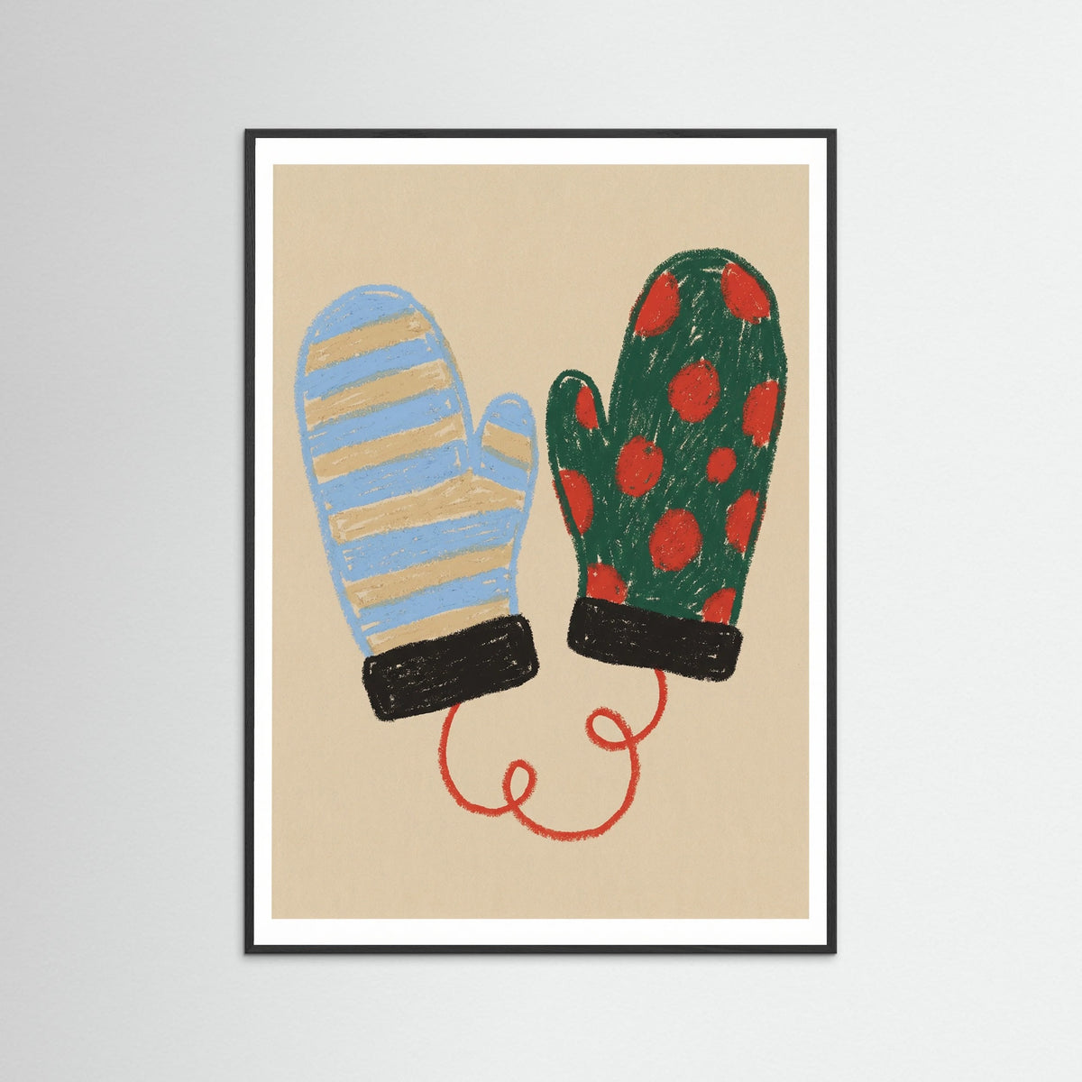 Black Wood Two Tone Slippers