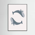 Two Whales Poster – Poster und Kunstdruck