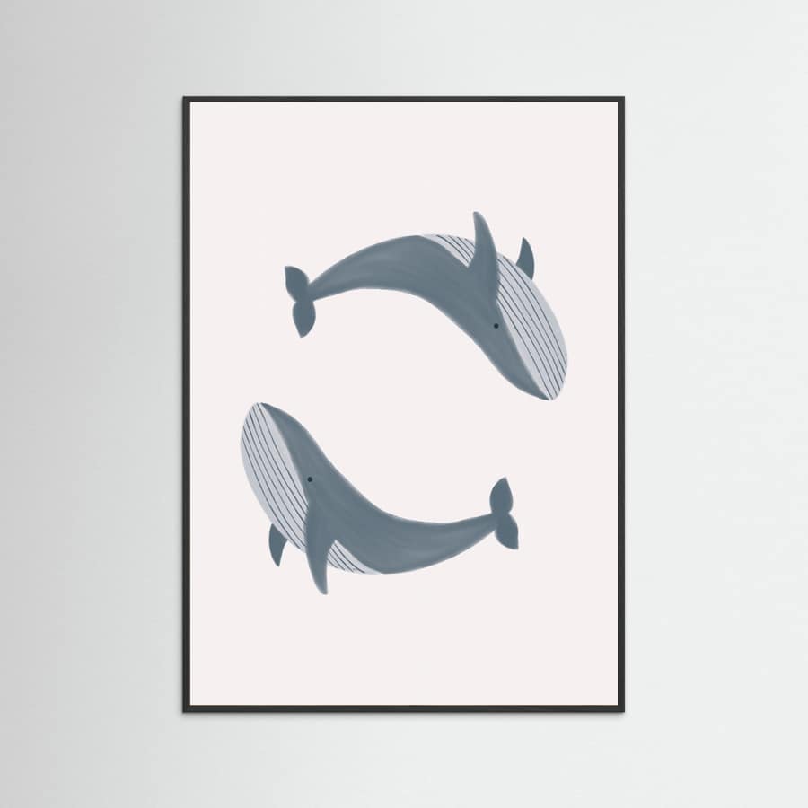 Two Whales Poster – Poster und Kunstdruck