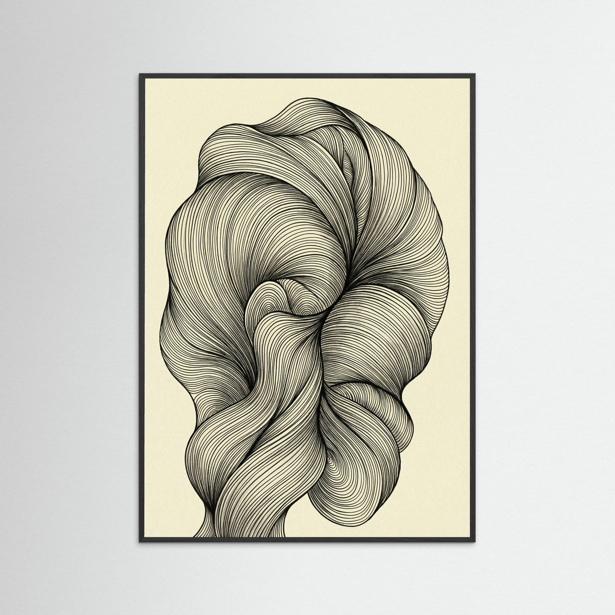 Black Wood Undulating Strands