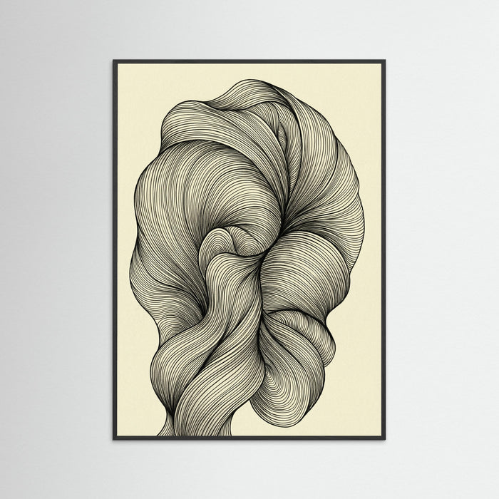 Black Wood Undulating Strands