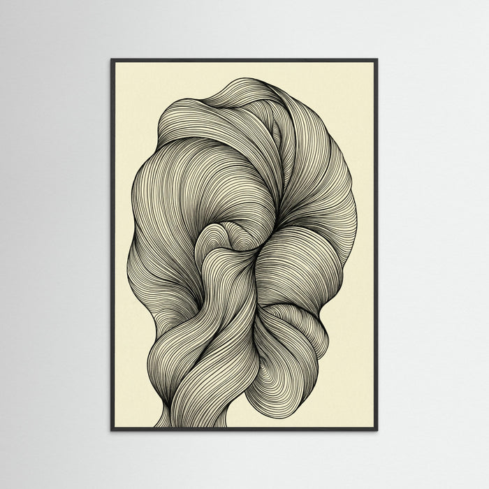 Black Wood Undulating Strands