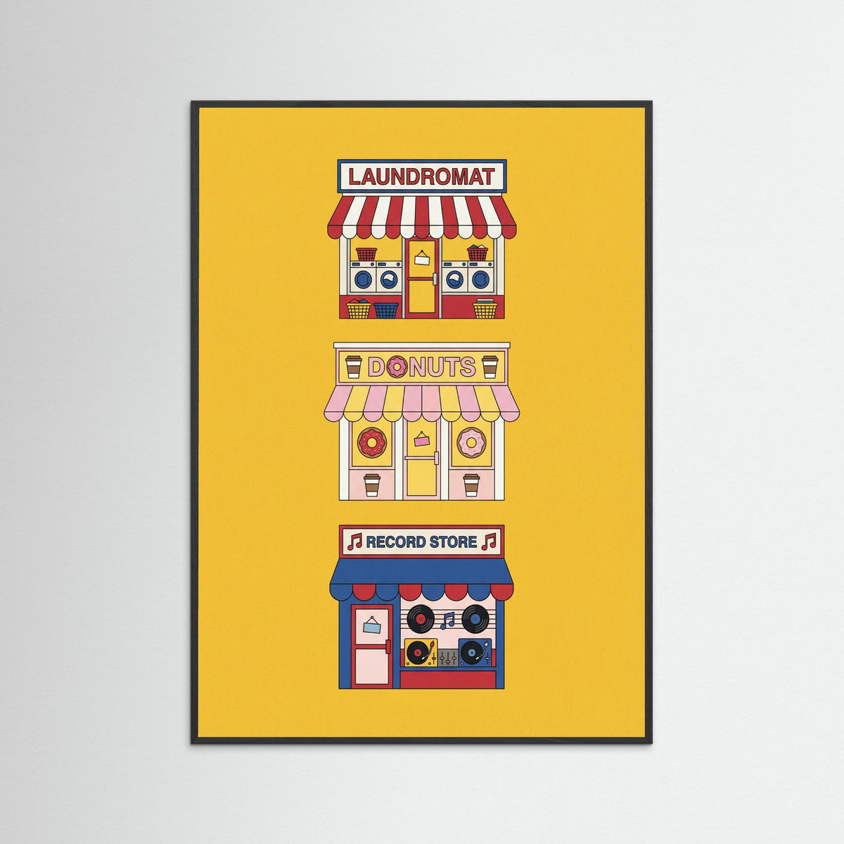 Black Wood Urban Barber Pole