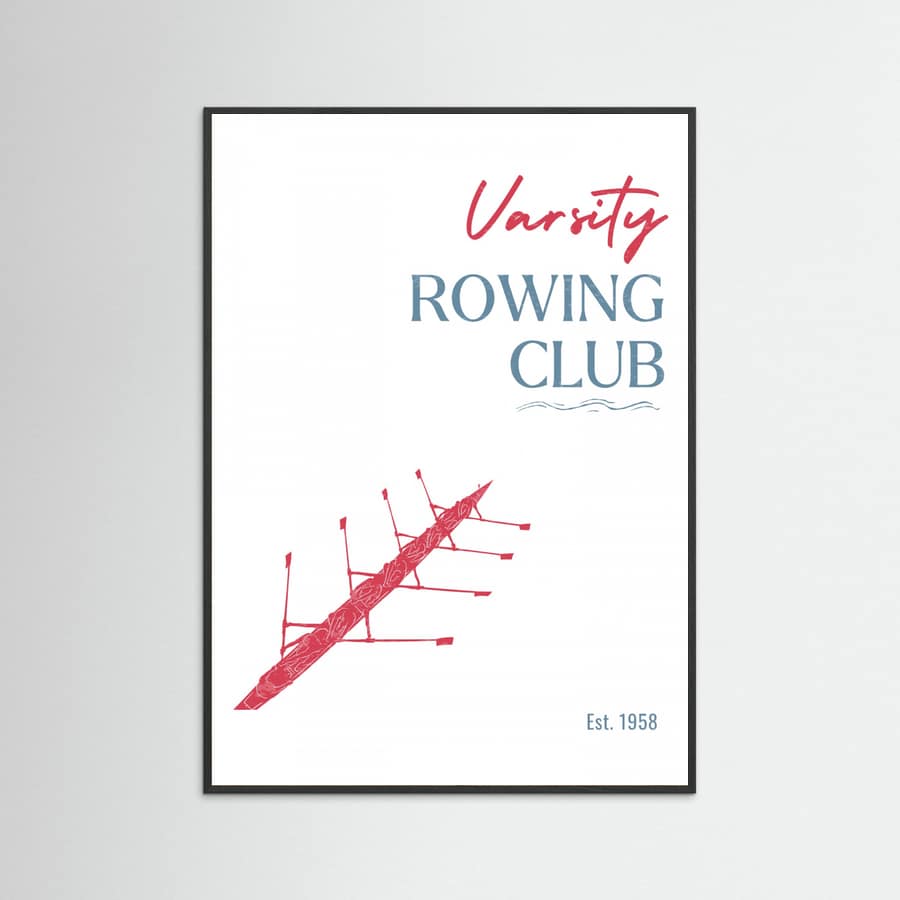 Varsity Rowing Club -juliste – juliste ja taidepainatus