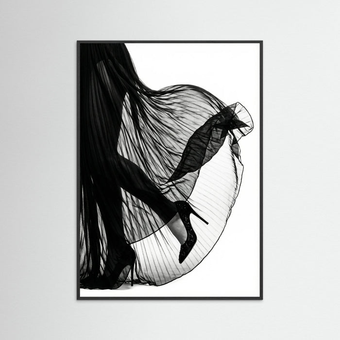 Black Wood Veiled Elegance