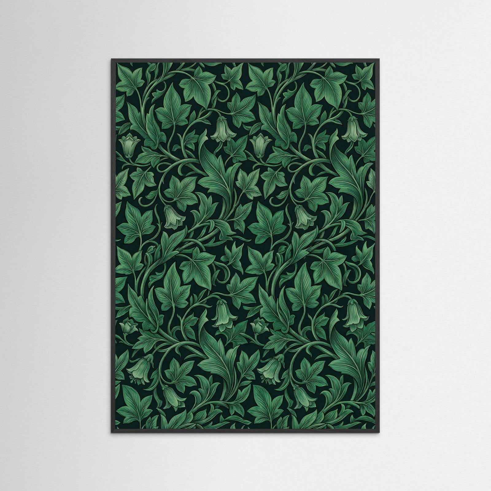 Black Wood Verdant Acanthus Pattern