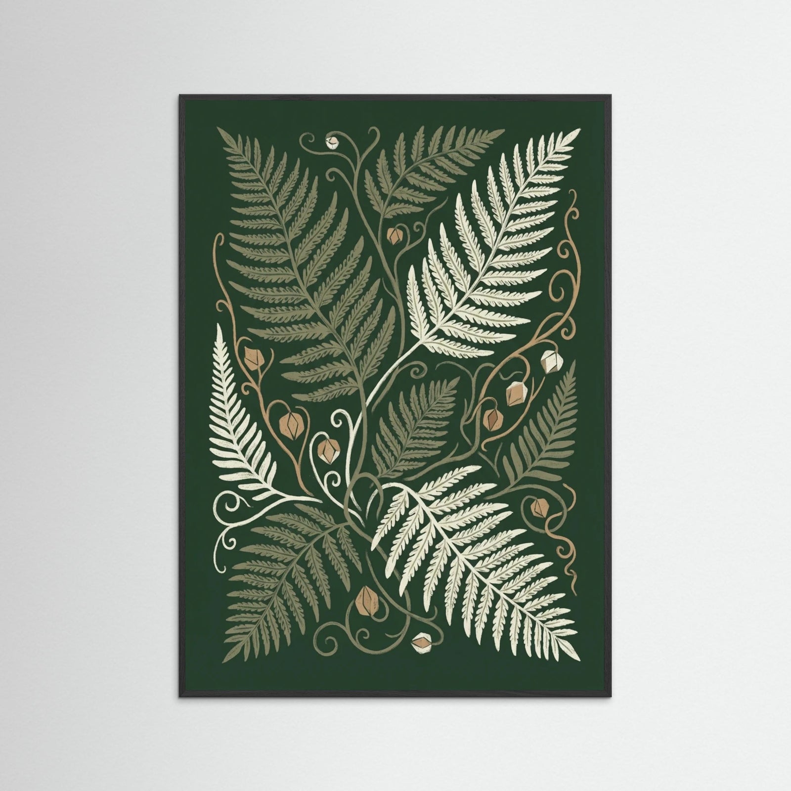 Black Wood Verdant Bloom Vines
