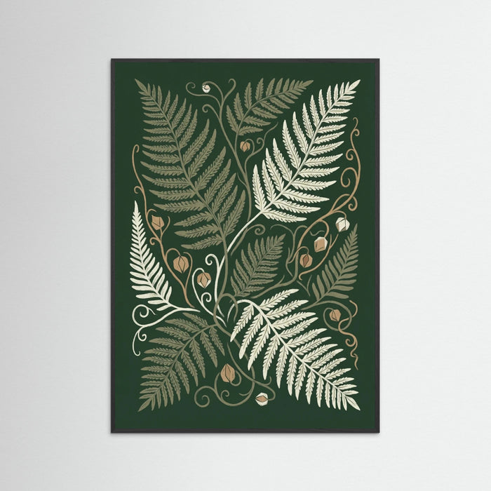 Black Wood Verdant Bloom Vines