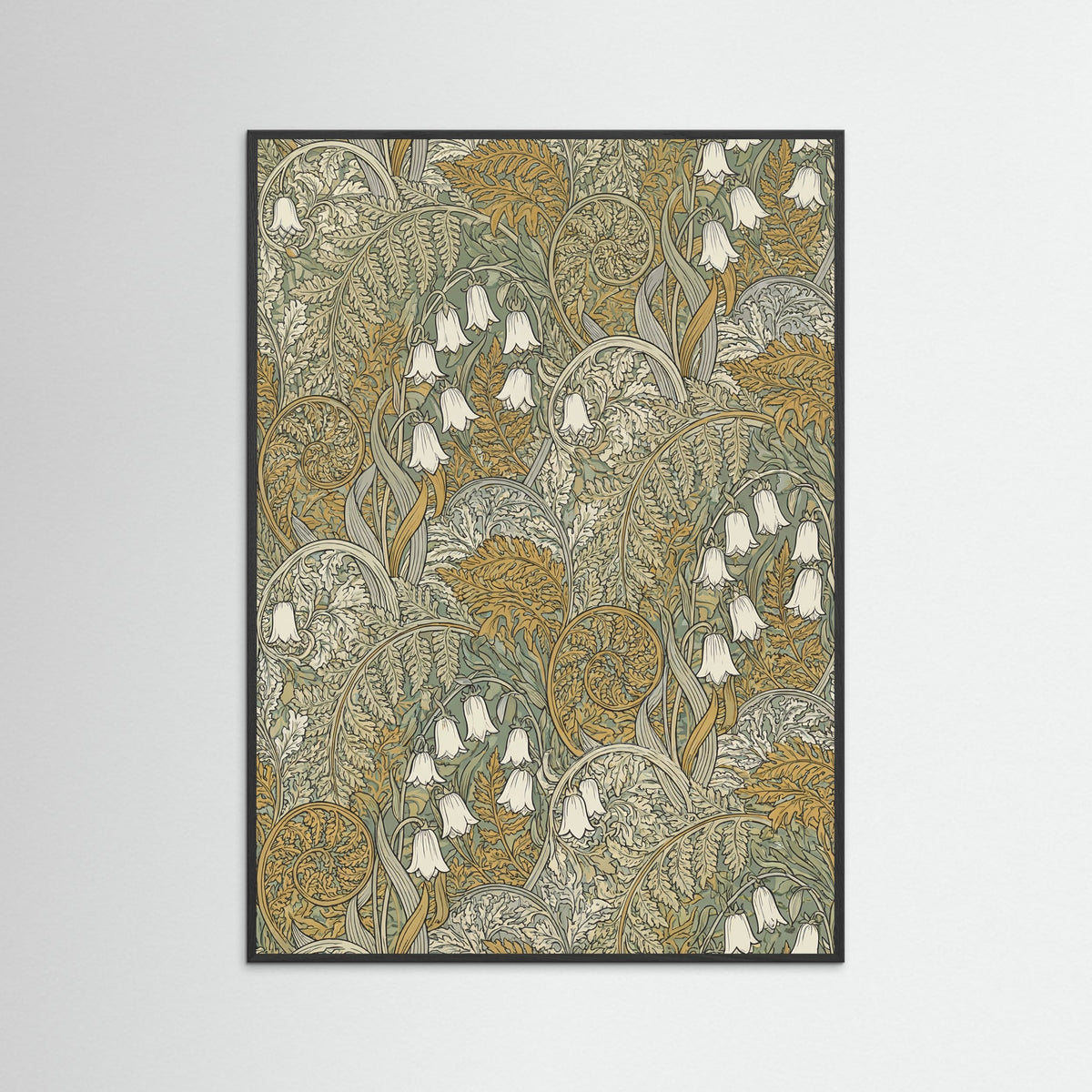 Black Wood Verdant Pattern