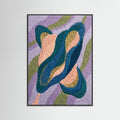 Black Wood Vibrant Abstract Stitch