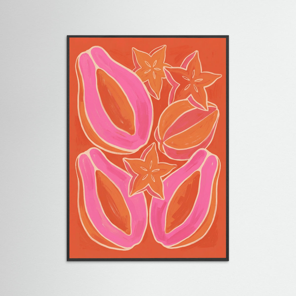 Black Wood Vibrant Blooms