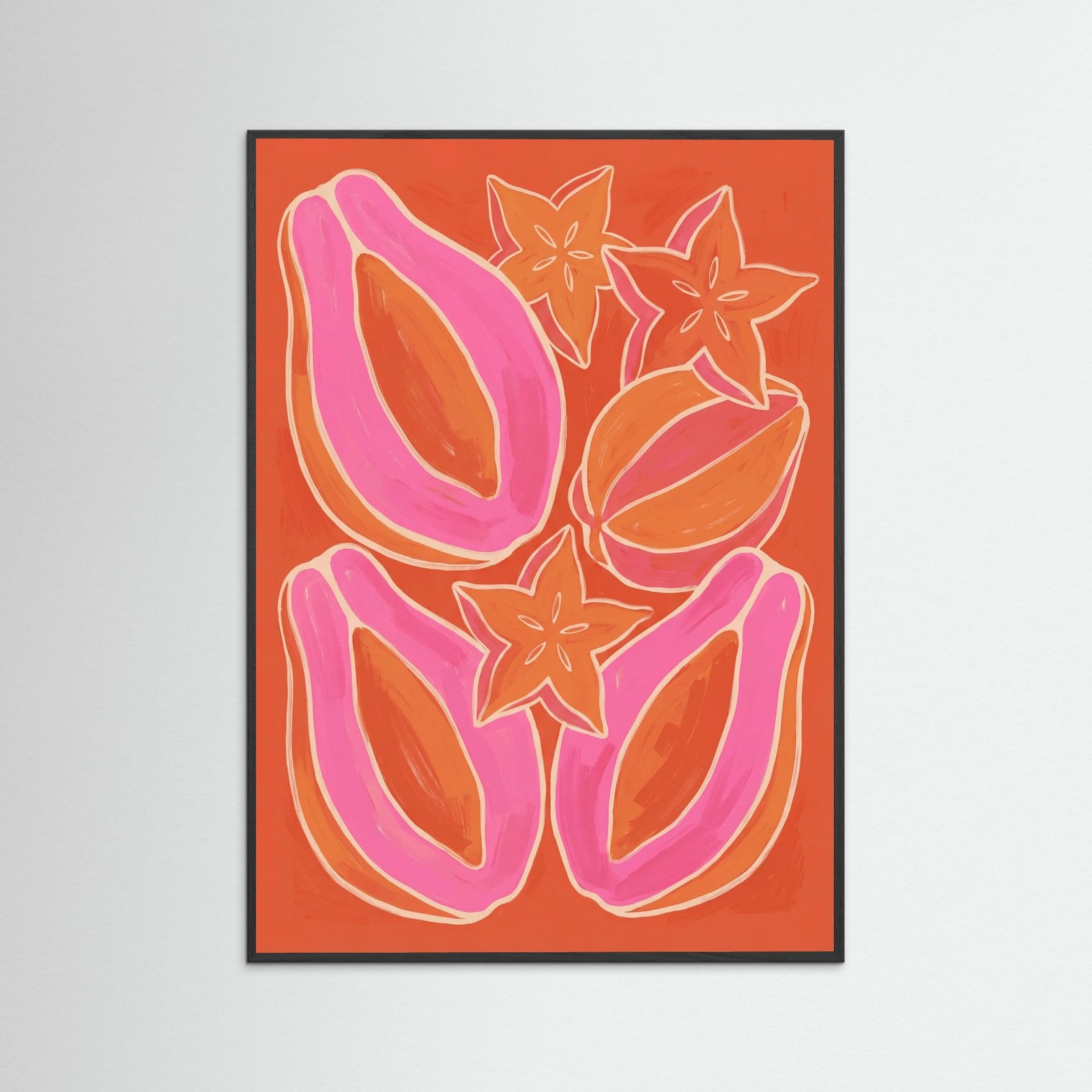 Black Wood Vibrant Blooms