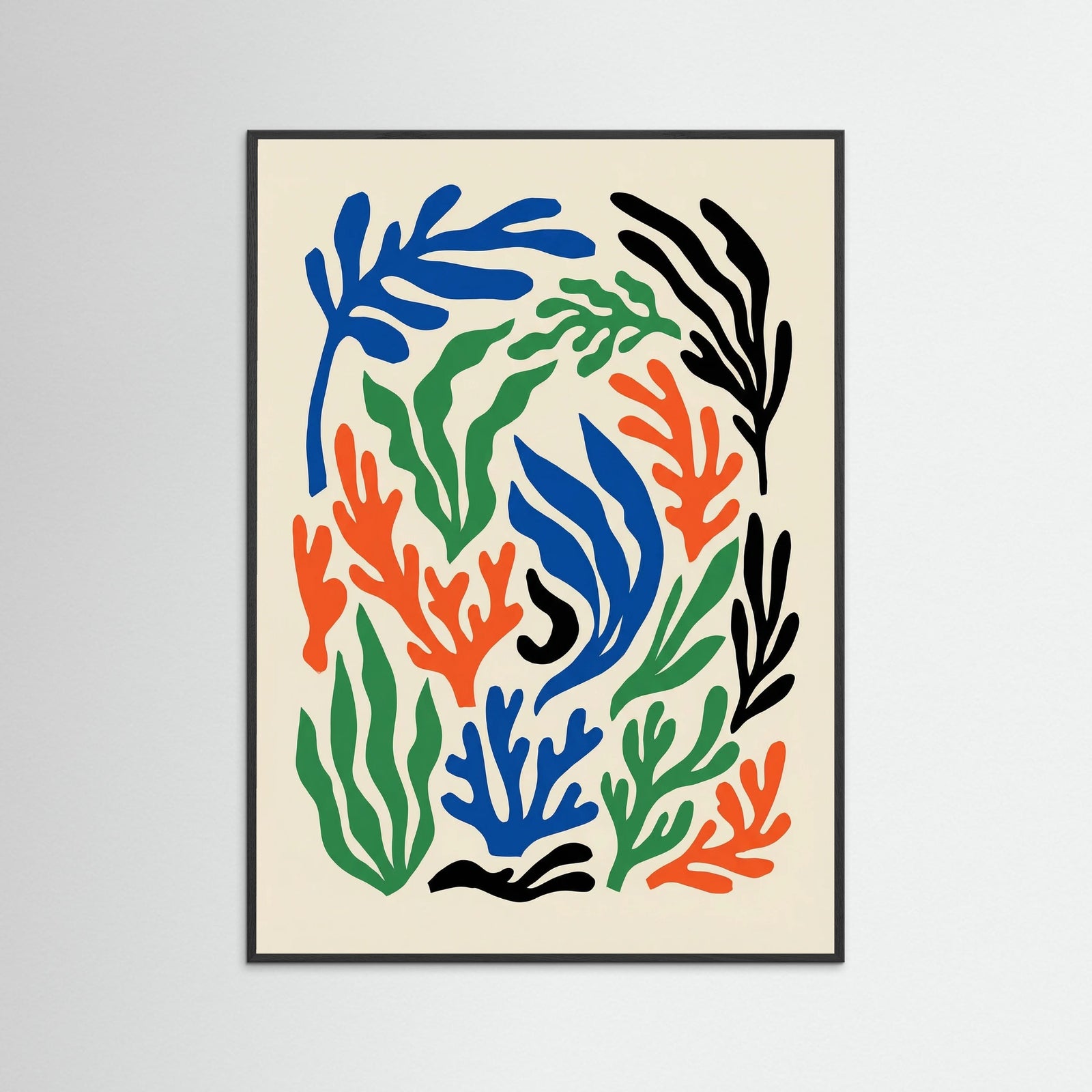Black Wood Vibrant Botanical Forms