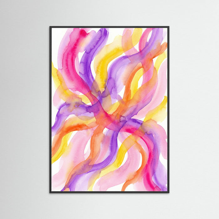 Black Wood Vibrant Color Blocks