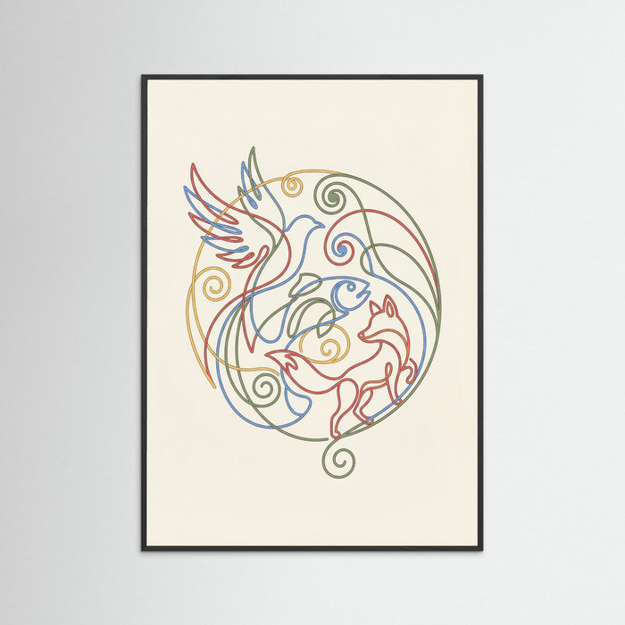 Black Wood Vibrant Connections
