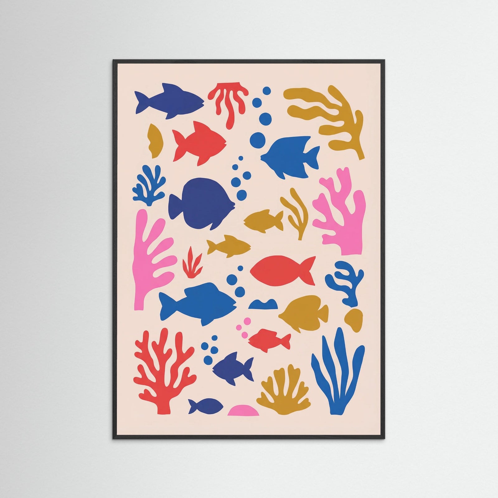 Black Wood Vibrant Cutout Botanicals