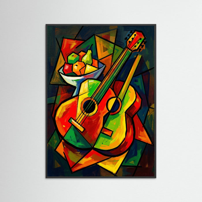 Black Wood Vibrant Face Portrait