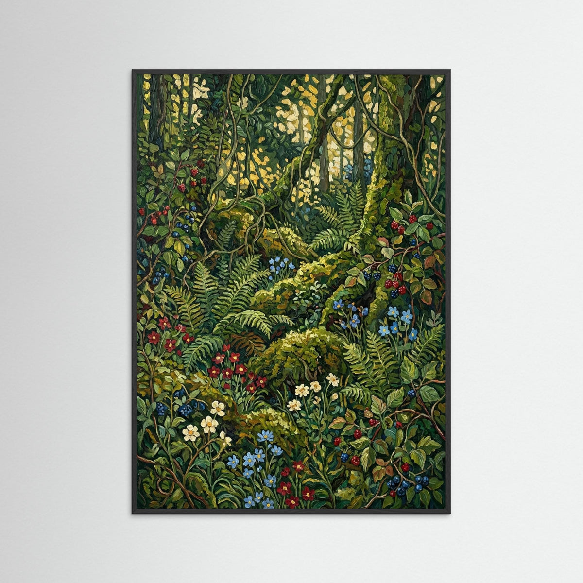 Black Wood Vibrant Garden