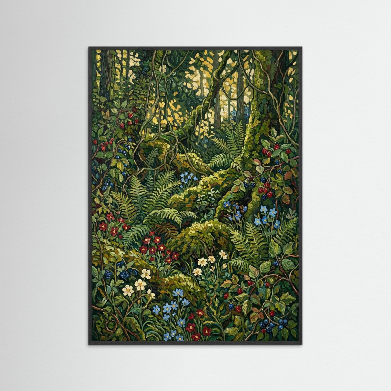 Black Wood Vibrant Garden