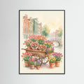 Black Wood Vibrant Market Flowers