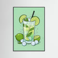 Black Wood Vibrant Mojito Art