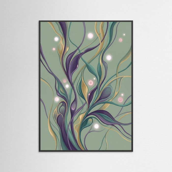 Black Wood Vibrant Organic Forms