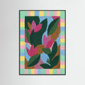 Black Wood Vibrant Patchwork Study