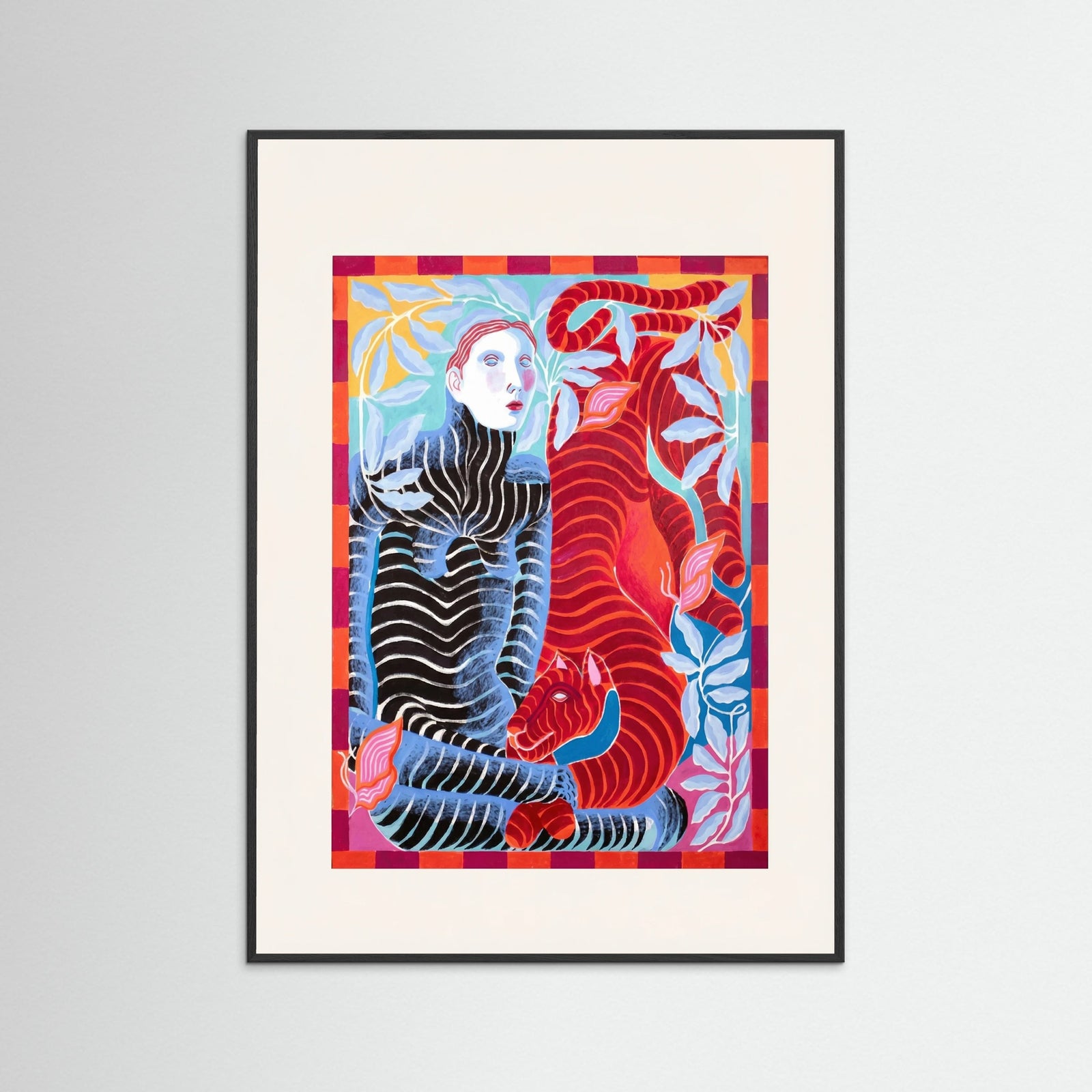 Black Wood Vibrant Striped Encounter