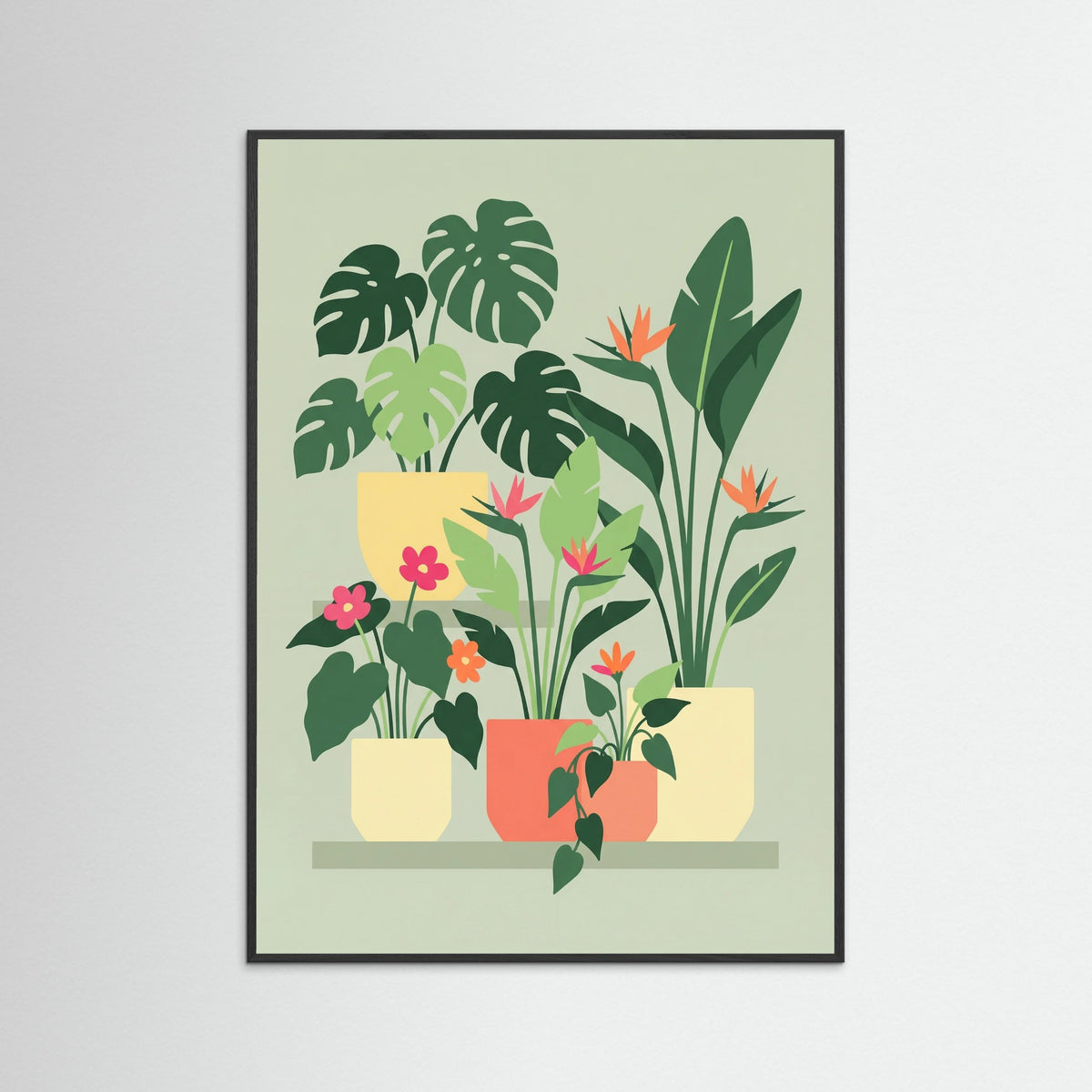 Black Wood Viennese Floral Garden