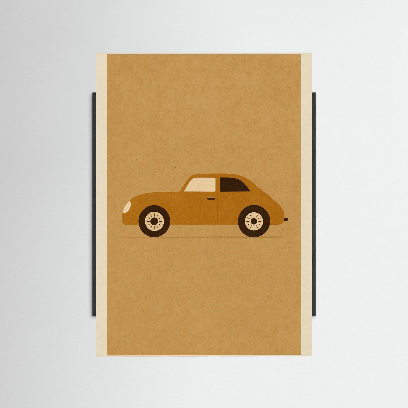 Black Wood Vintage Racecar
