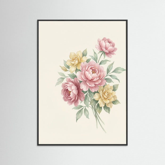 Black Wood Vintage Rose Scatter