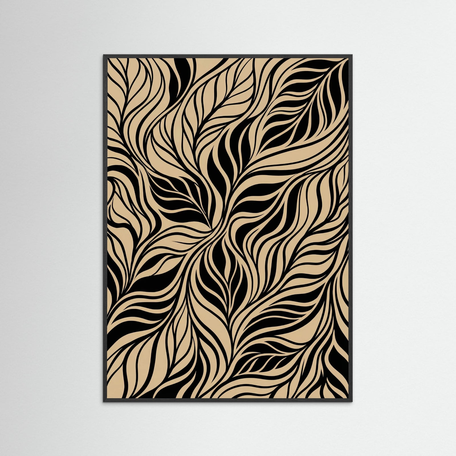 Black Wood Wavy Contrast