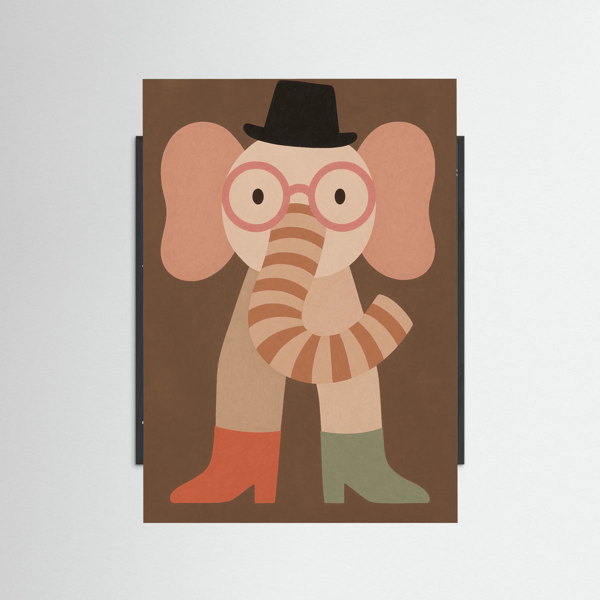 Black Wood Whimsical Elephant Style