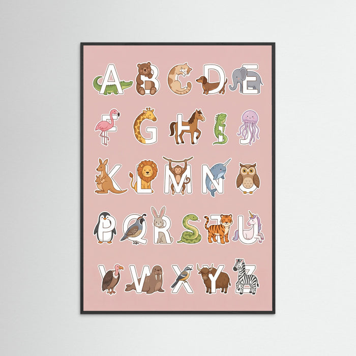 Black Wood Whimsical Number Animals