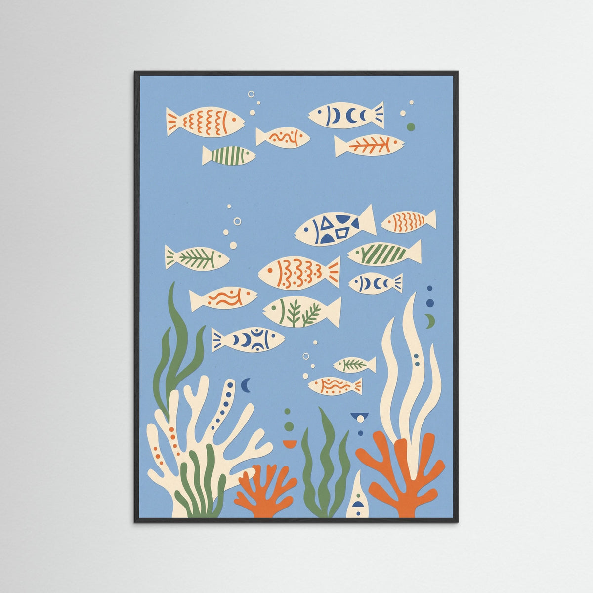 Black Wood Whimsical Sky Dance