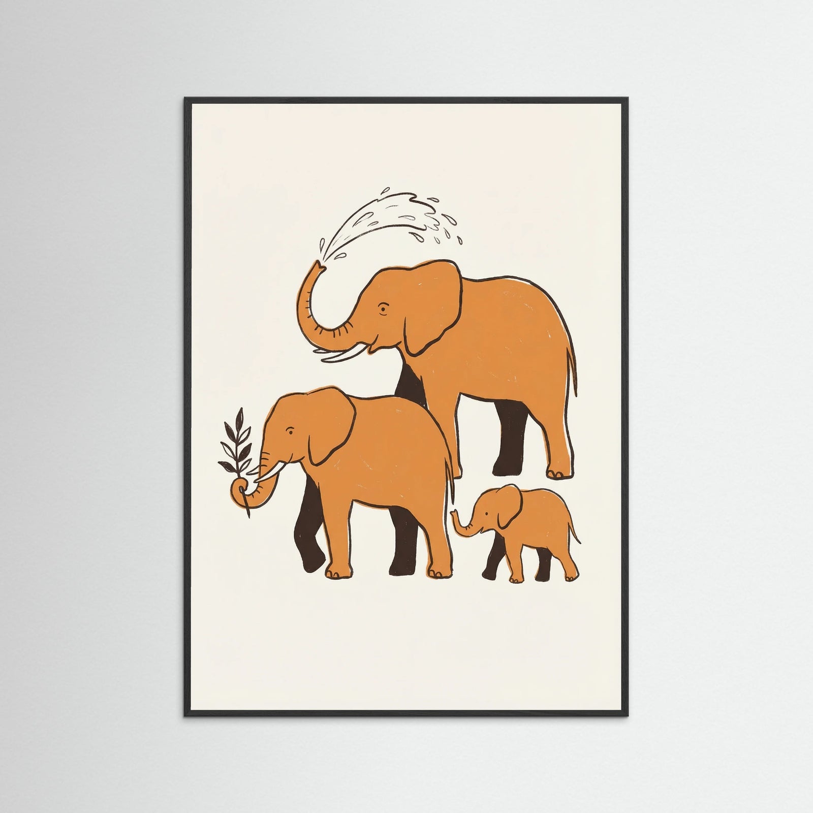 Black Wood Whimsical Tiger Roar