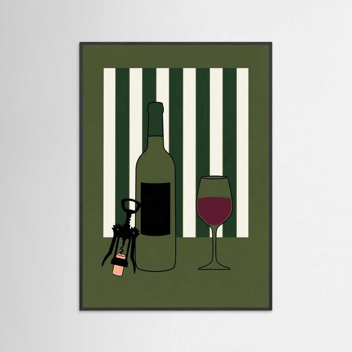 Black Wood Wine Server