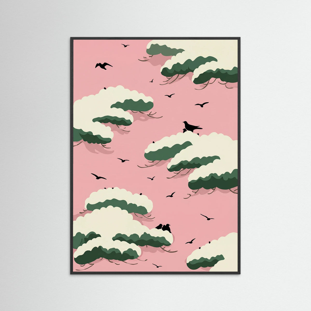 Black Wood Winter Cloud Serenity