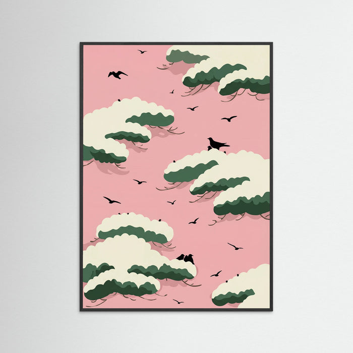Black Wood Winter Cloud Serenity