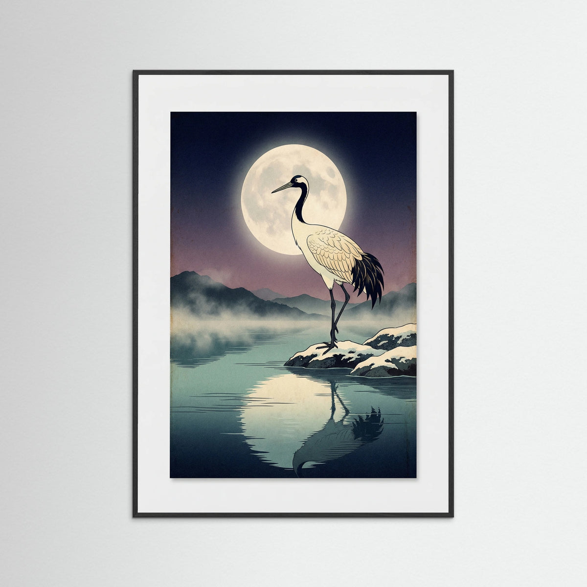 Black Wood Winter Heron