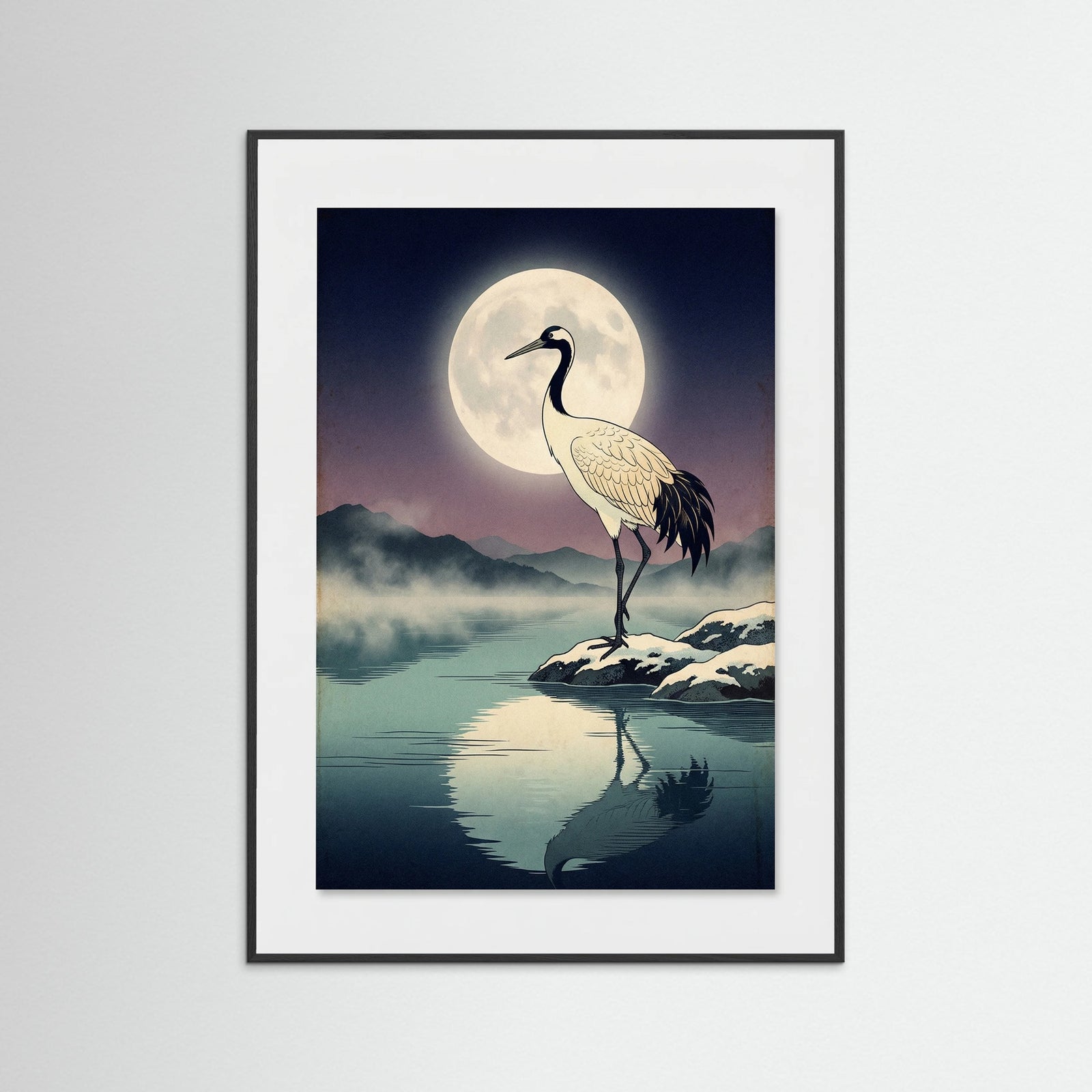 Black Wood Winter Heron