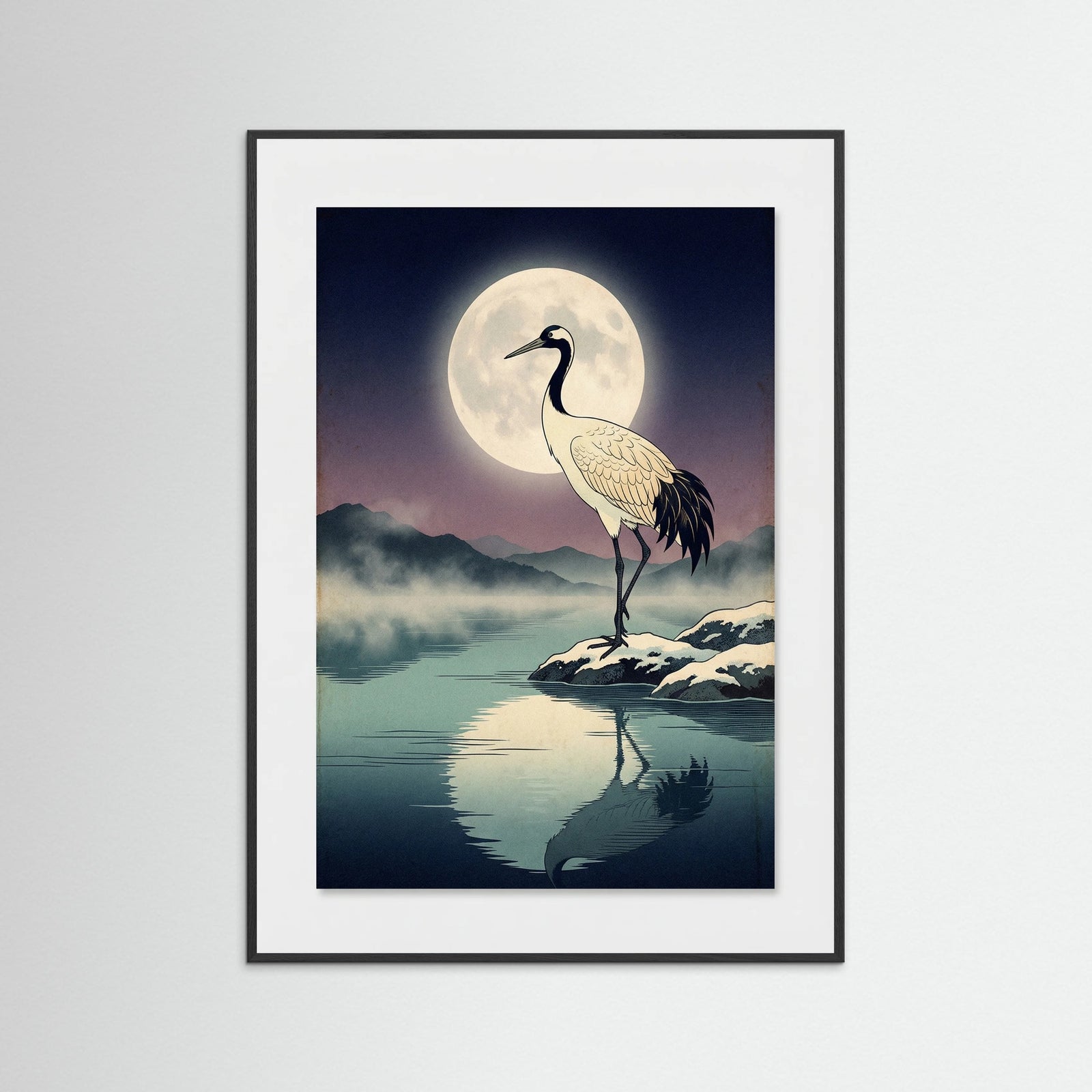 Black Wood Winter Heron